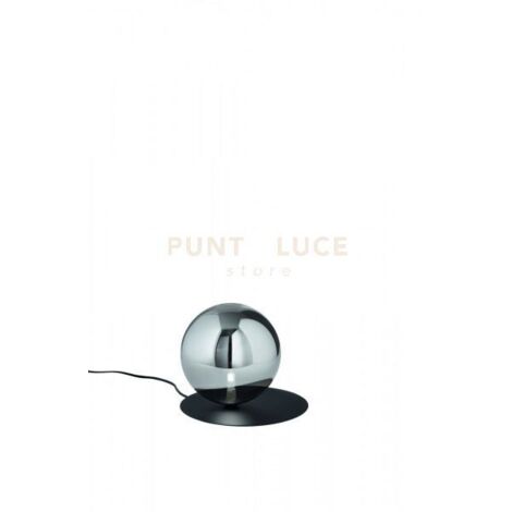 SNAIL  LUMETTO NERO CON SFERA OPALE FUME' 1 LUCE ATTACCO G9 D.22CM