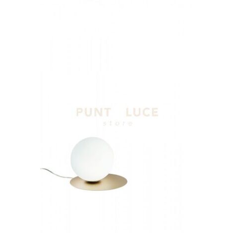 SNAIL  LUMETTO ORO CON SFERA OPALE BIANCA 1 LUCE ATTACCO G9 D.22CM