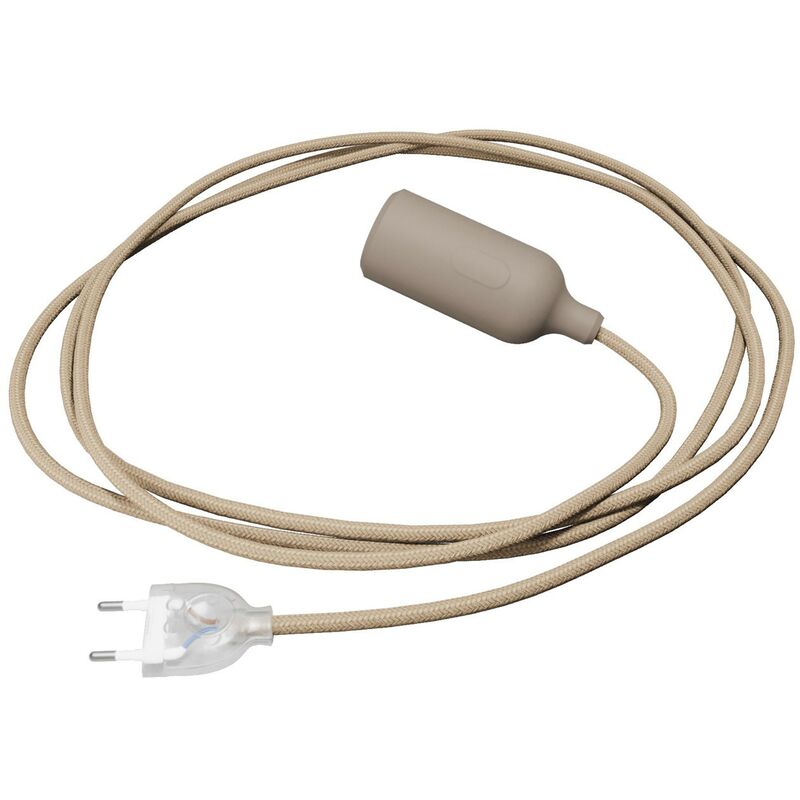 Image of Creative Cables - Snake Lampada in silicone con interruttore e spina Senza lampadina - Desert Brown - Senza lampadina