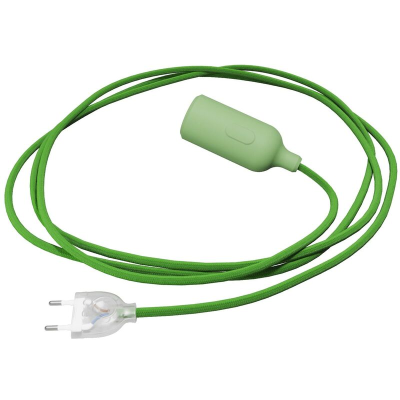 Image of Snake Lampada in silicone con interruttore e spina Senza lampadina - Verde prato - Senza lampadina