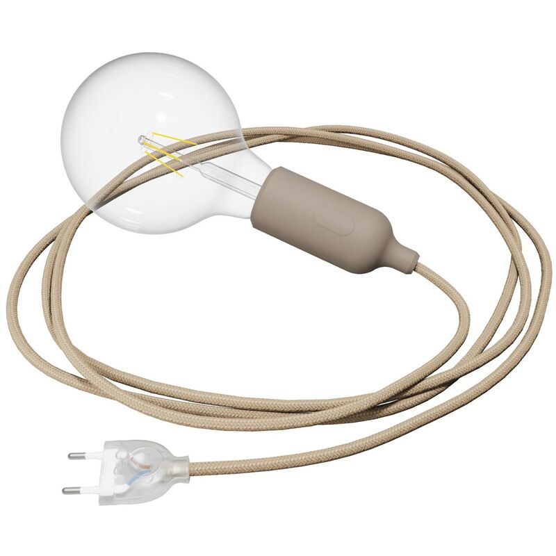 Image of Snake Lampada in silicone con interruttore e spina Con lampadina - Desert Brown - Con lampadina