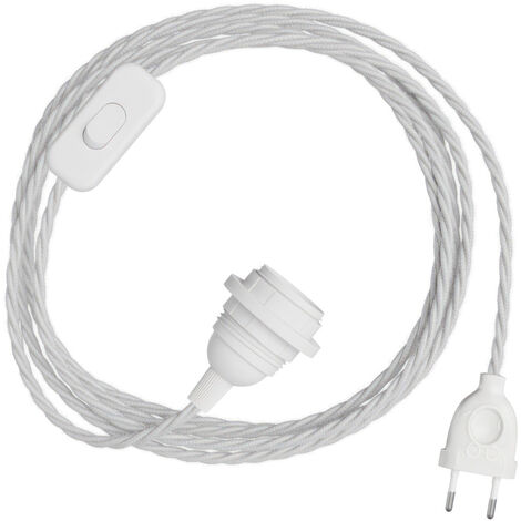 Cable-textile-coton-blanc