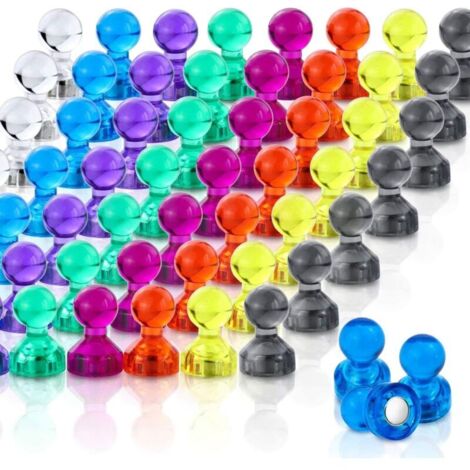 Snap Magnets, 40er-Pack Kühlschrankmagnete in 8 Farben, farbenfroh und praktisch, perfekt für Whiteboards, Schreibtische und Landkarten.