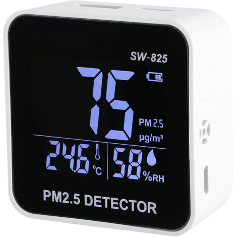 SNDWAY Digitaler LED-Luftqualitätsmonitor mit PM2,5- und Temperatur-/Feuchtigkeitsdetektor
