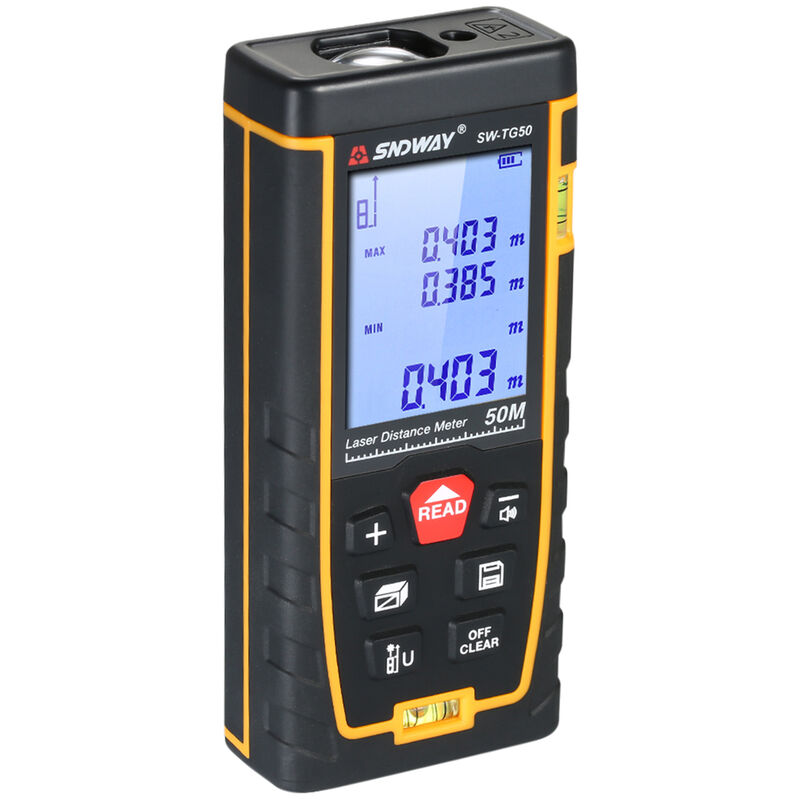 SNDWAY Handheld Digital Laser Distance Meter Portable Mini Range Finder High-precision Rangefinder, 0.05-50m - 0.05-50m