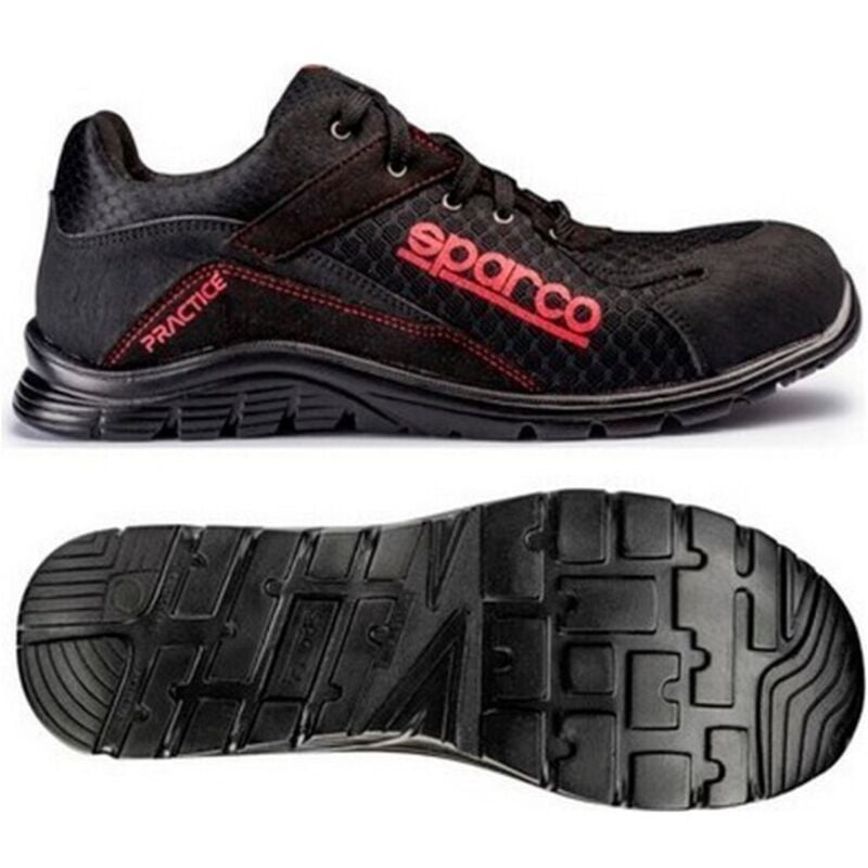Chaussure d'entrainement Sparco Chaussure de se'curite' basse Nigel S1P N.39 ultra le'ge're en maille 3D respirante et microfibre noire Nero 39