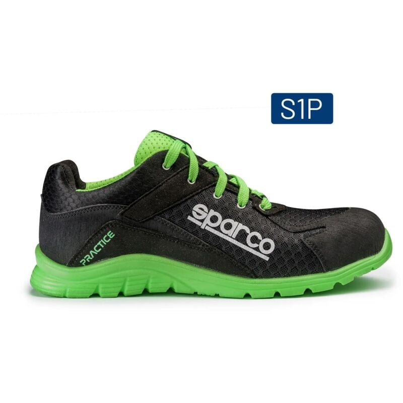 07517NRVF Chaussure de sécurité Practice Keke esd S1P src Noir/Vert 47 - Sparco