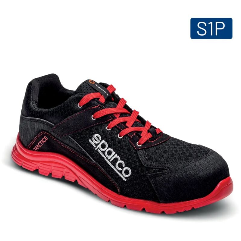07517NRRS Chaussures de sécurité d'entraînement Jacques S1P src Rouge/Noir 47 - Sparco