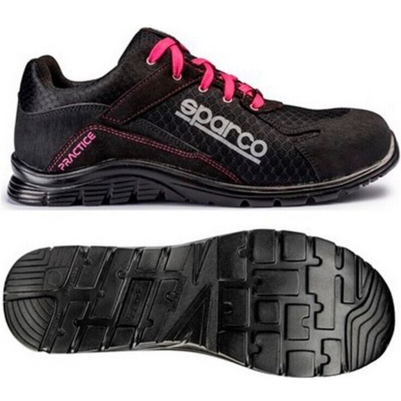 Chaussures de sécurité Sparco practice jody esd S1P src (noir/fuchsia)