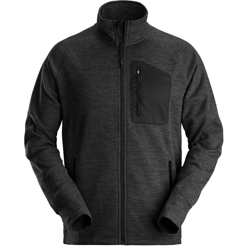 Image of 80421804004 Grey/Black FlexiWork Fleece Jacket Size s - Snickers