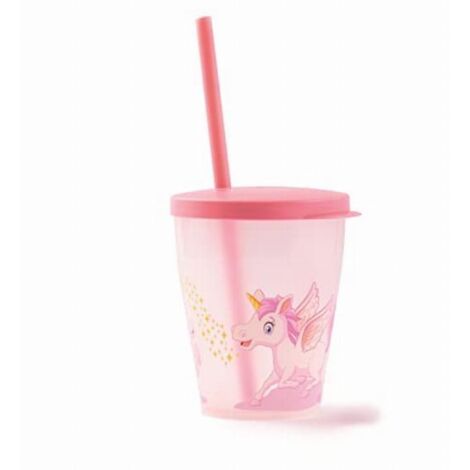 Snips Bicchiere con Cannuccia con Decoro Unicorno 385ml