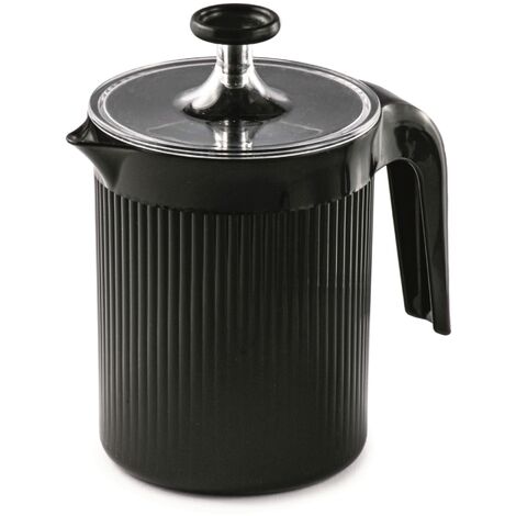 Snips - Montalatte Manuale Cremix 500ml, Cappuccinatore Monta Latte Cappuccino e Caffè - Schiuma Latte anche 100% Vegetale, Frullino Montalatte a Mano Facile e Veloce, 10x14,5x15,3 Made in Italy, Nero