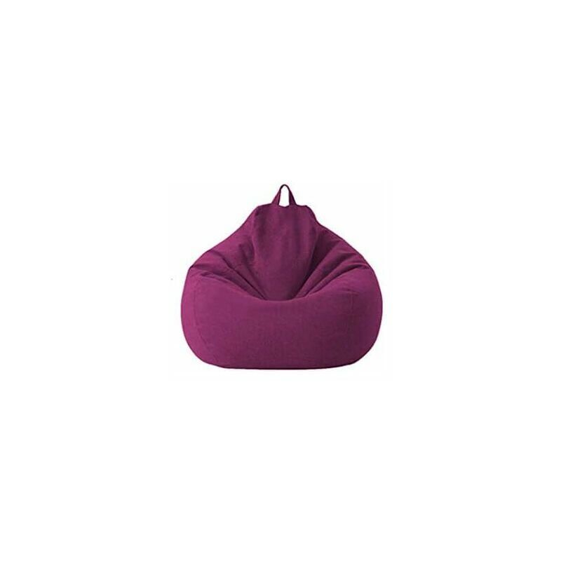 Snow-Bag Sofa Lazy Sofa Cover Recliner Fabric Armchair Slipcovers Chairs Cover Without Filler Seat Pouf Puff Tatami Living Room Furniture (Purple, 70
