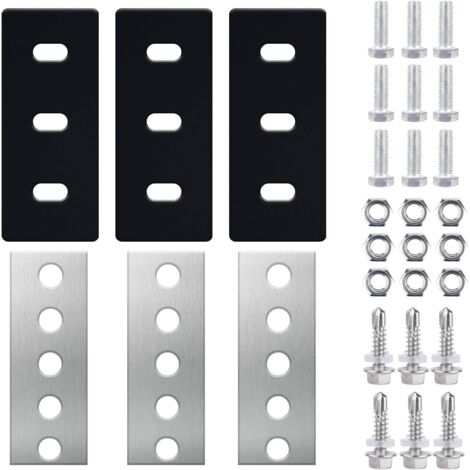 Snow Blower Turbine Kit - 3/8" 3 Blades Snow Blower Turbine Modification Kit Accessories Including Steel and Rubber Pallets, Bolts, Locking Nuts