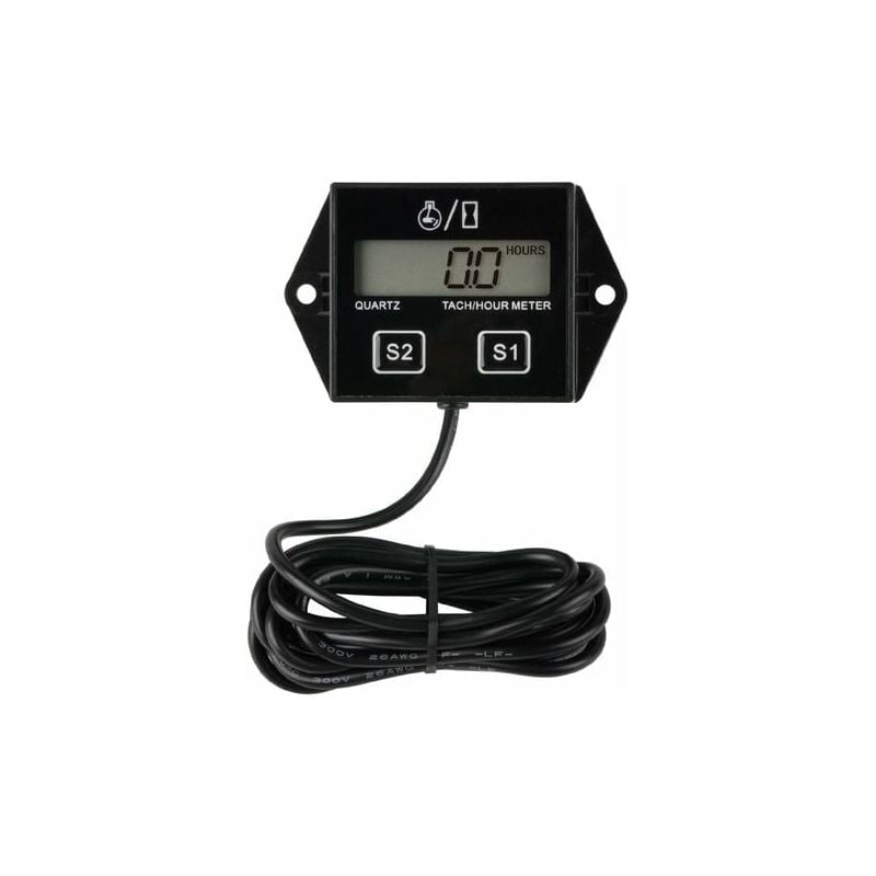 Neige - Snow-Digital Hour Meter Tachometer Maintenance Reminder, Replaceable Battery, Auto Shut-Off, Use for ztr Lawn Mower Generator Marine Tractor