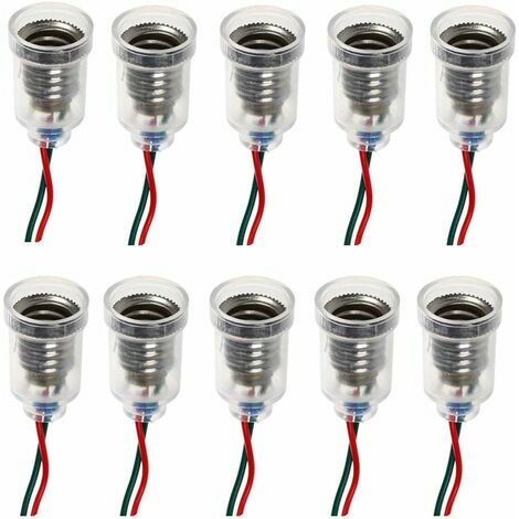Snow-Lamps LED E10 Base de tornillo Bombillas de vela pequeñas Montaje de bombillas pequeñas Base Soporte de luz con casquillo de cable para experimentos en el hogar Accesorios de luz de prueba de cir