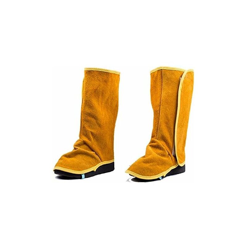 Neige - Snow-Leather Welding Gaiters, Fire Resistant Welding Boot and Shoe Covers, Heat and Abrasion Resistant Welder Work Protective Foot Covers,