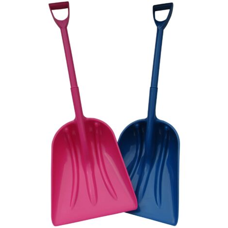 Snow Shovel Plastic Spade (Driveway Plough Scoop Pathway Blue Or Pink)