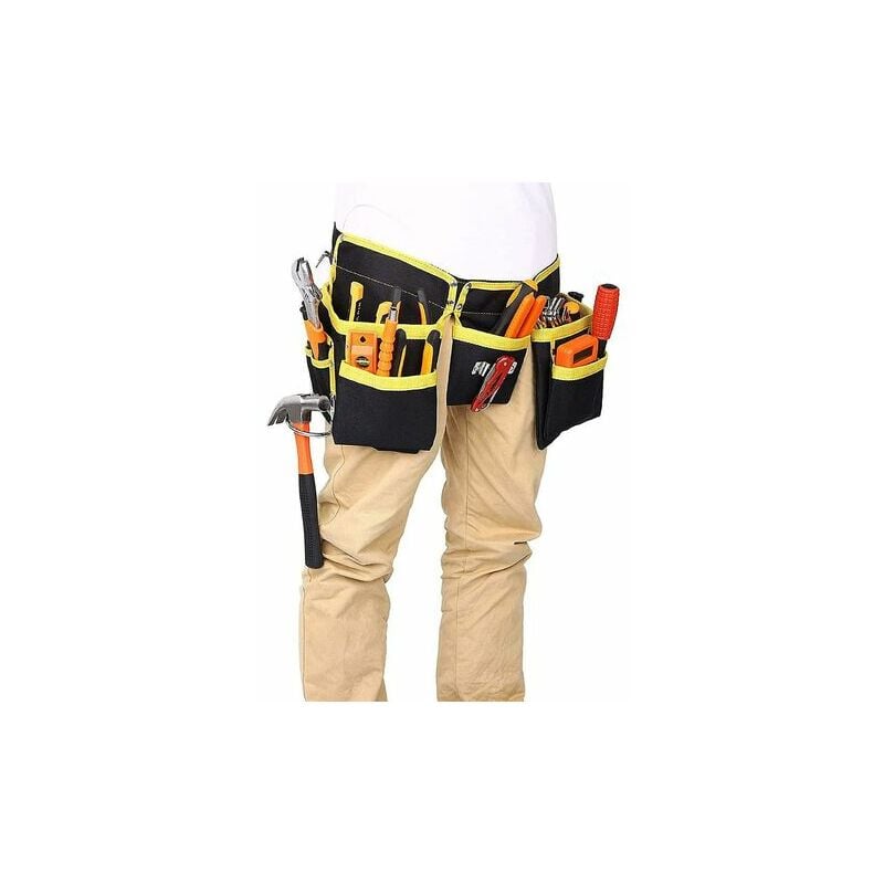 Snow-Tool Belt Tool Belt with 11 Pockets, Tool Pouches, Made of Waterproof Oxford Fabric