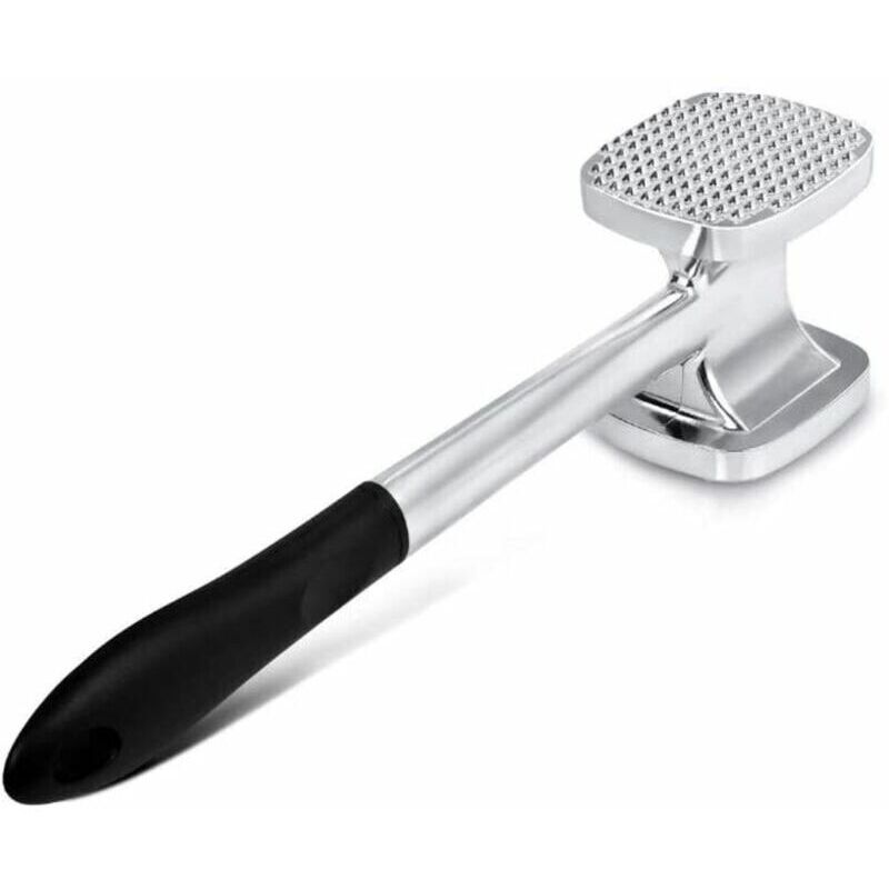 Snow28cm Meat Tenderizer Double Sided Meat Hammer Heavy Duty Aluminum 140 Tips and Flat Surface Kitchen Hammer for Chicken Meat Pounder Mallet