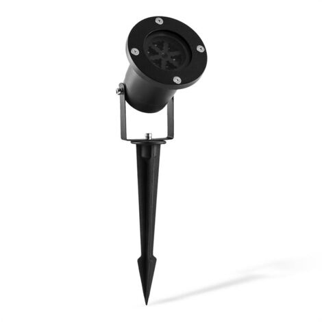 Snowdance Projecteur LED déco soirée de Nöel étanche - 4 couleurs - Noir - Noir