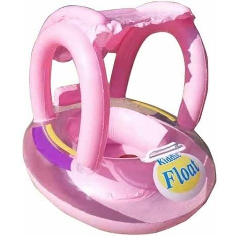NEIGE SnowKids Pool Floats, Baby Inflatable Swim Ring Seat with Canopy, Summer Outdoor Canopy Water Play Gift Pool Toys