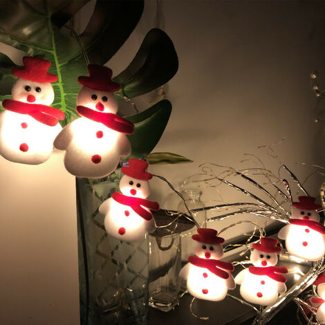 Snowman LED Snowman Lights Snowman Lights String Christmas Lamp Christmas Ornament 20 LED Cute Waterproof Tree Decoration