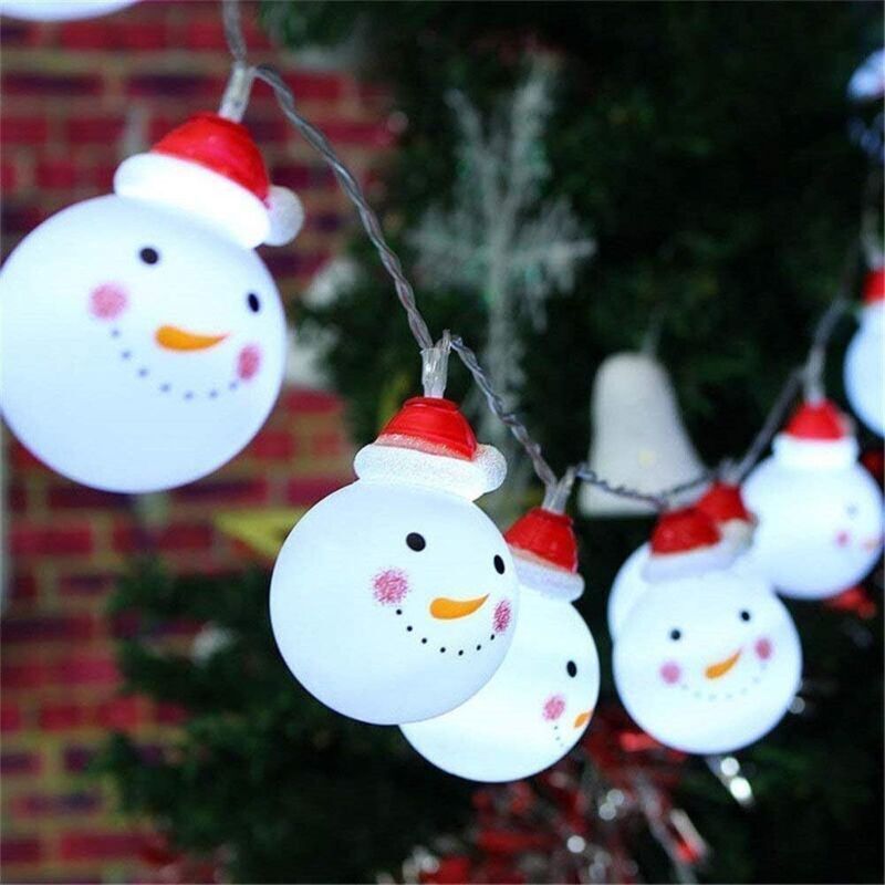 Image of Snowman-shaped outdoor string lights for home,&hellip;