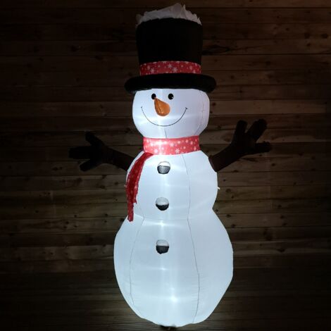 Snowtime 2.4M Giant Inflatable Snowman Christmas Display - 12 Led's