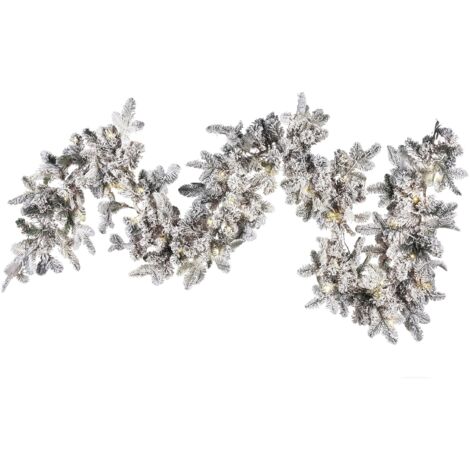 Snowy Christmas Garland LED SUNDO 180 cm White