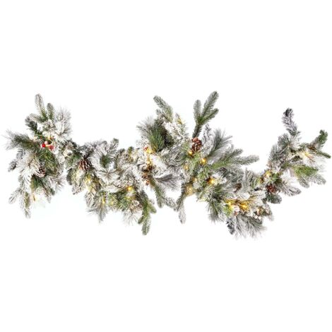 Snowy Christmas Garland LED WHITEHORN 180 cm White