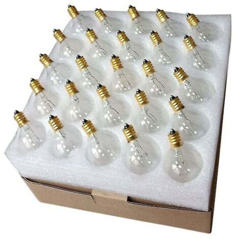 SNQ – Ampoule sphérique G40 E12 étanche IP44 – Blanc chaud 7W pour éclairage extérieur – Décoration de fête et mariage - cour-7