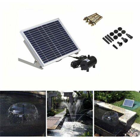 SNQ – Pompe à courant solaire 10W 1000l/h – Hauteur de refoulement max 1,5m – Écologique et esthétique – Pour étangs et jardins