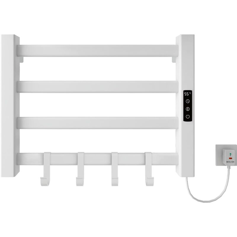 SNQ - Seche Serviette Electrique 550x450mm Porte Serviettes Chauffant Porte-serviettes électrique intelligent, Étanche IP24, Réglage de la