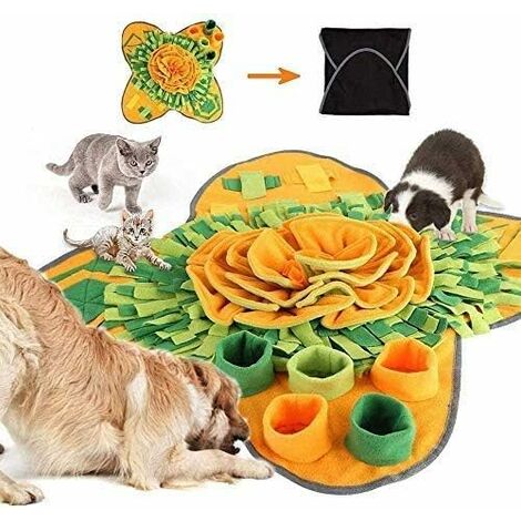 Pet Snuffle Mat Pad for Dogs Cat Boredom Interactive Feed Game Encourages  Skill 
