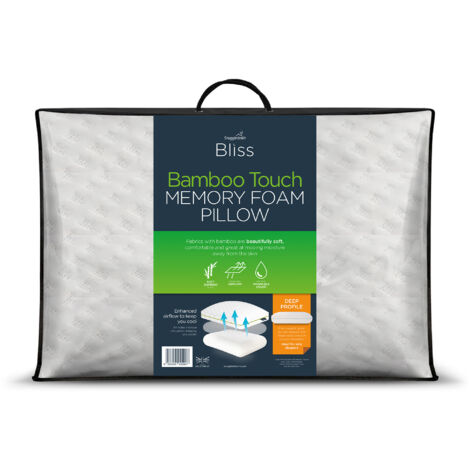Snuggledown Bliss Extra Deep Bamboo Pillow, Firm Support, 1 Pack