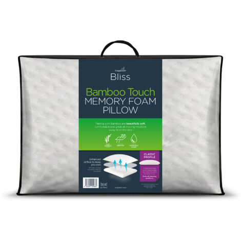 Snuggledown Bliss Traditional Bamboo Pillow, Medium Support, 1 Pack