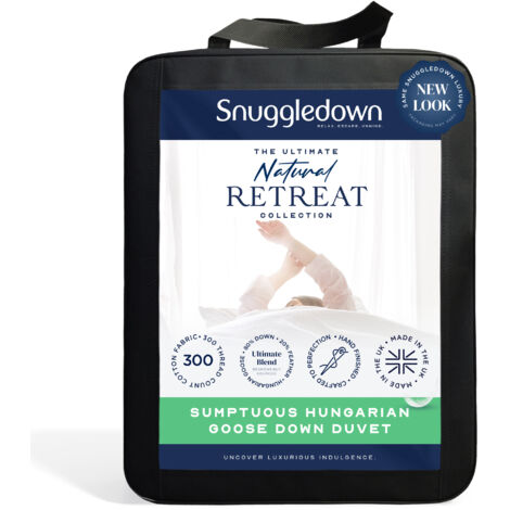 Snuggledown Retreat Hungarian Goose Down Duvet, 10.5 Tog, Single