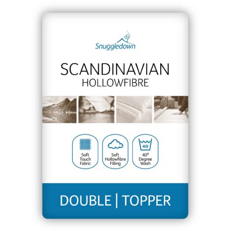 Snuggledown scandinavo coprimaterasso, Microfibra, White, Doppio