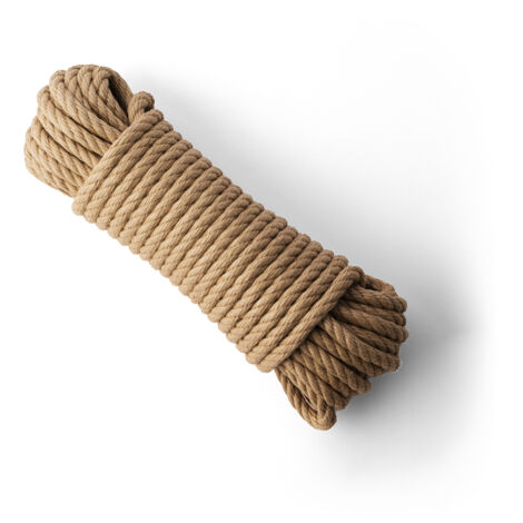 SNURO Corde Chanvre Synthétique (12 mm, 20 m) - Corde Torsadée en Chanvre Synthétique - Corde épaisse pour Loisirs, Sport et Décoration - Polyvalente avec Grande Résistance à la Traction