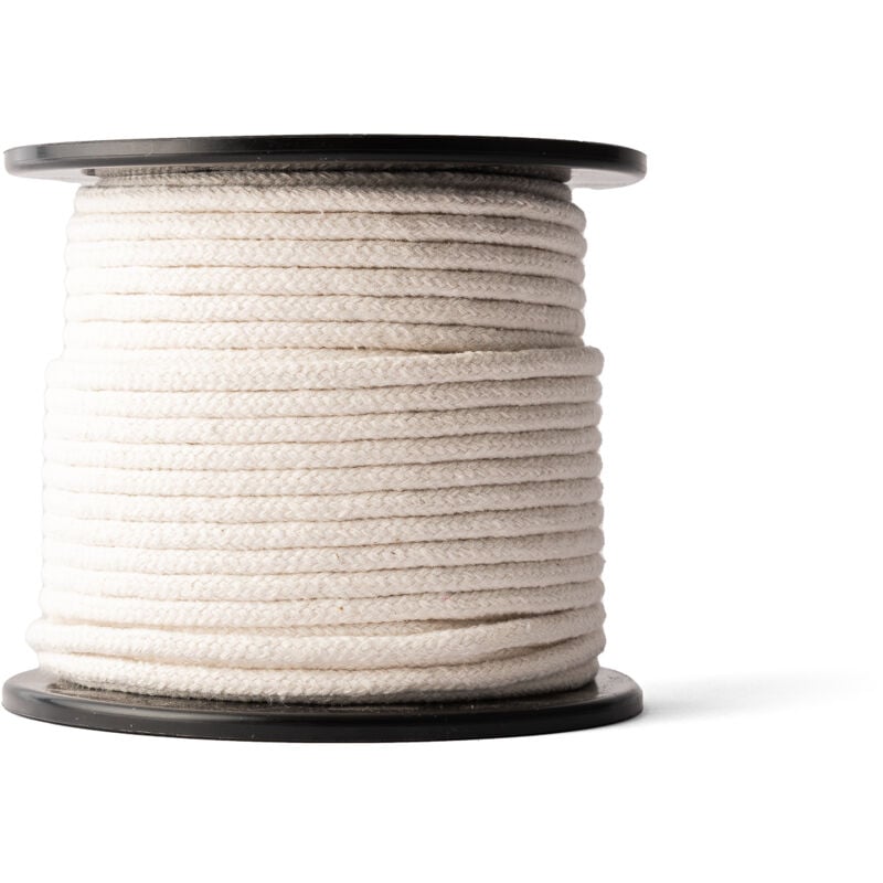 Cordon de coton ø 5mm (épais), 50m de long. Pour de nombreux projets : sacs de gym, hoodies, sacs, à coudre. Corde de coton tressée - corde - facile