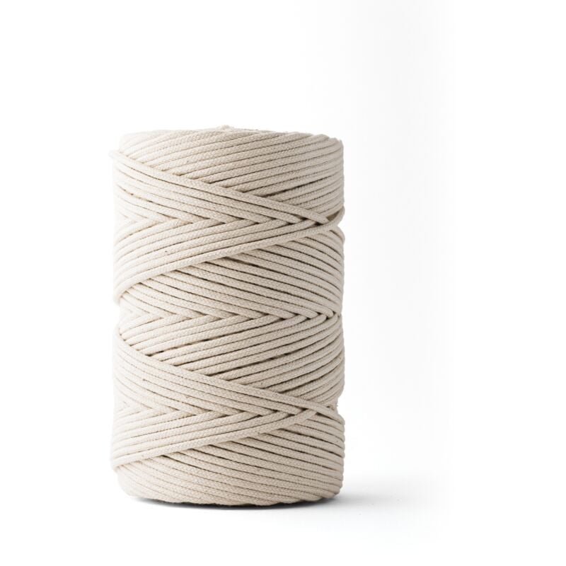 Corde Coton (3 mm x 160 m) pour le Bricolage - Corde Coton Naturel et Régénéré pour le Macramé, les Loisirs Créatifs et les Projets de Bricolage