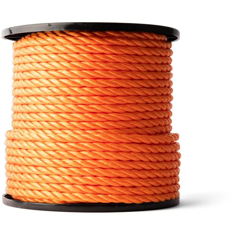 Corde en polypropylène (6mm, 50M, orange) - Universelle et polyvalente, des solutions pratiques pour tous les besoins - Snuro
