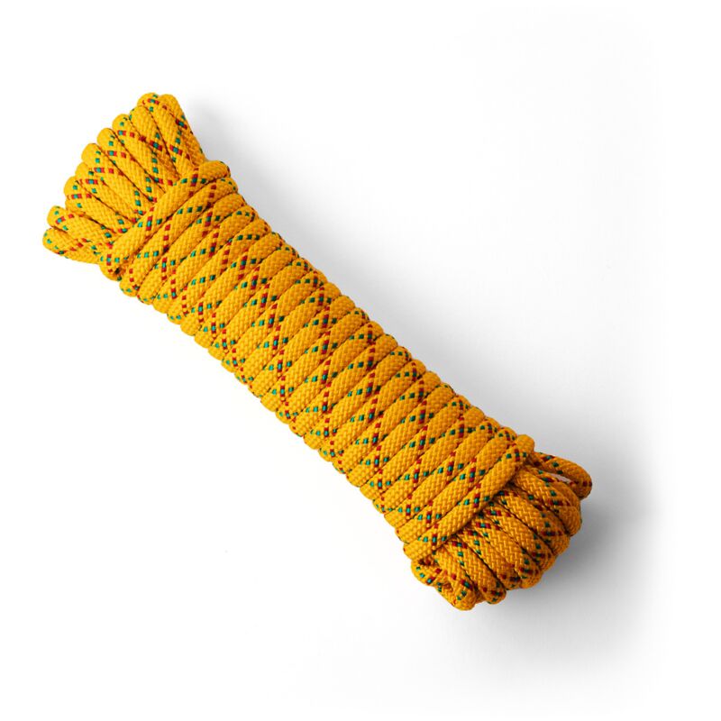 Corde Polypropylène (10 mm, 20 m) - Corde Solide en pp tressée - Paracorde Solide et Légère pour l'Extérieur, la Survie et le Jardin - Résistance à