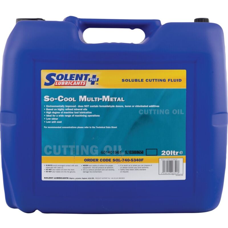 Solent - Lubricants So-Cool Multi-metal Cutting Fluid 20LTR