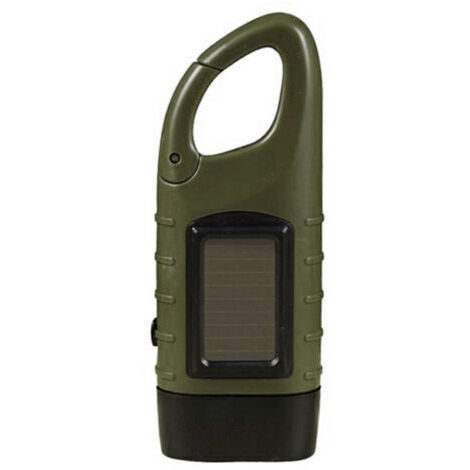 Soalr solarbetriebene Notfalltaschenlampe mit wiederaufladbarer Handkurbel für Camping und Outdoor-Aktivitäten