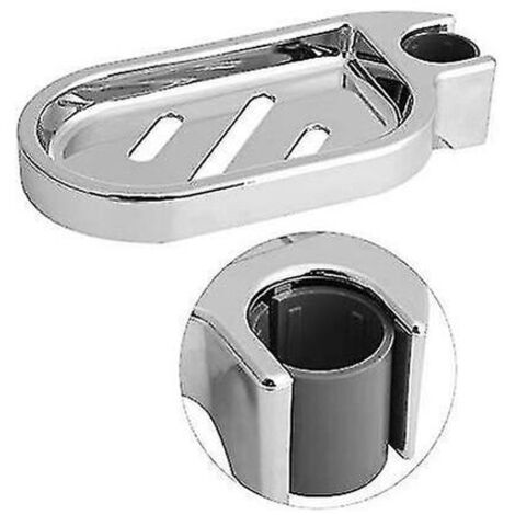 Soap Dish, Adjustable Shower Soap Holder for Soap Bars, Silver