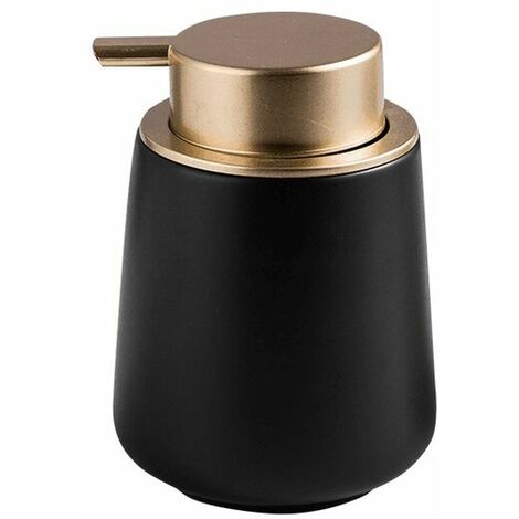 Soap Dispenser, Ceramic Hand Sanitizer, Squeeze Bottle, Bathroom Lotion Bottom Bottle (1 Piece, Matte Black Bottle)