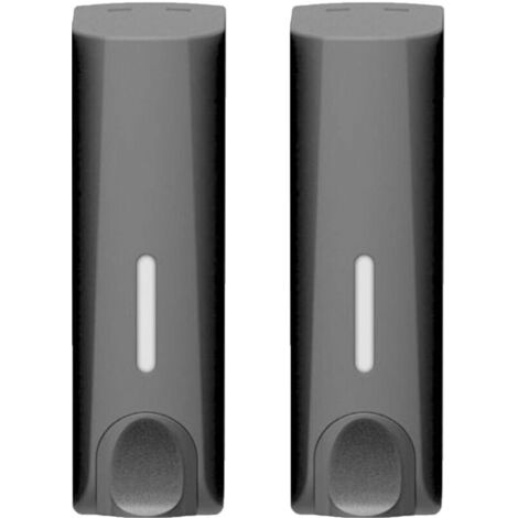 Soap dispenser for shower gel, shampoo, conditioner, wall-mounted, 350 ml, matte black (2 pack)
