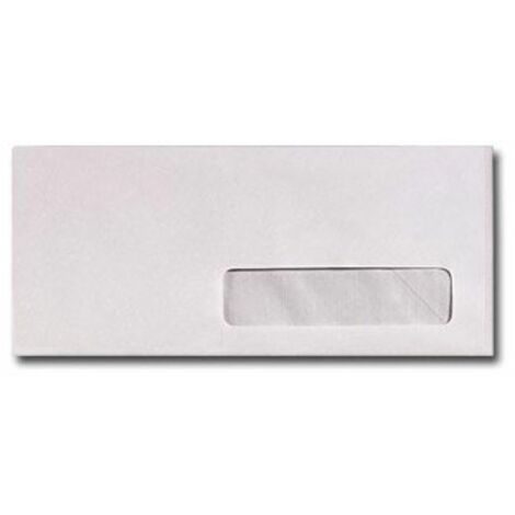 SOBRE BLANCO CON VENTANA 225X115 MM 25 UNIDADES